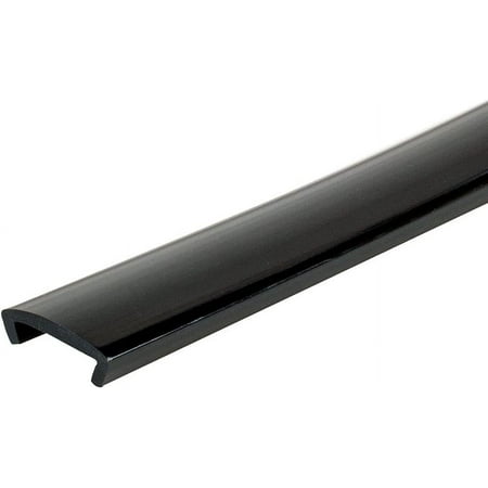 

Plastics 3/4 Flexible PVC U Channel Moulding | High-Gloss Black Furniture Edging | 25 Foot Coil