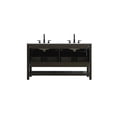 thumbnail image 3 of Elegant Kitchen and Bath 60 inch Double Bathroom Vanity in Mocha Brown, 3 of 13
