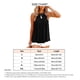 thumbnail image 3 of Camisetas sin mangas con cuello alto para mujer, chaleco informal suelto de verano, sin mangas, espalda cruzada fluida, botón trasero para entrenamiento en la playa, negro XL, 3 of 4