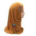 thumbnail image 2 of Cheers US Girls Muslim Hijab Floral Lace Head Scarf Kids Islamic Arab Scarf Shawls Head Wrap with Flowers, 2 of 7