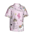 thumbnail image 2 of Bixox Men's Hawaiian Shirts Men's No Drama Llama Print Short-Sleeve Shirt-Small, 2 of 8