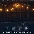 thumbnail image 2 of Luxrite 24FT LED Outdoor String Lights Commercial Grade Waterproof, 12 S14 Shatterproof Bulbs, IP65, Patio Garden Cafe, 2 of 7