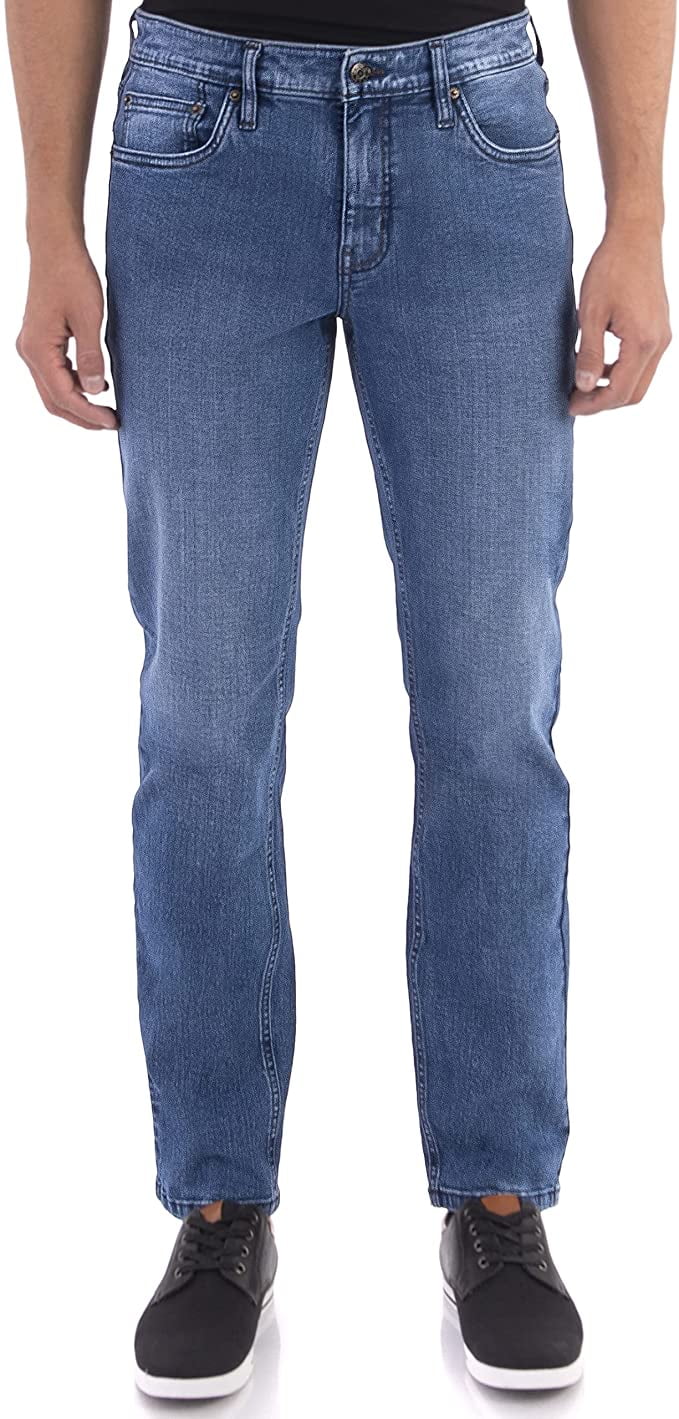 Urban Star Men's Stretch Slim Fit Jeans (Medium Blue, 32W x 34L ...