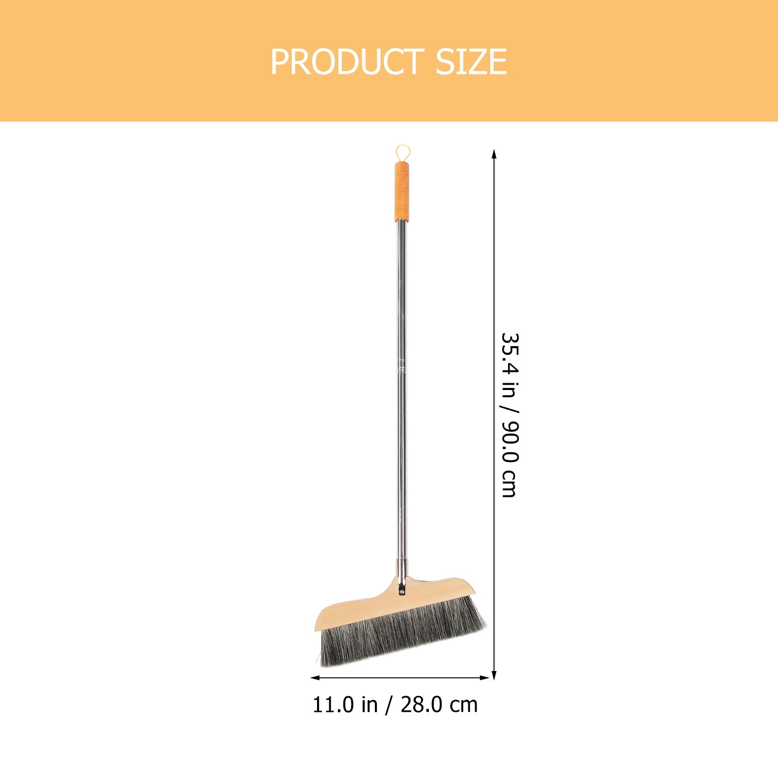 Wooden Broom Hardwood Floor Broom Soft Bristle Broom For Bedroom
