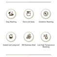 thumbnail image 3 of 304 Stainless Steel Lunch Box, 1200ml Sealed Food Prep Container With Lids, Metal BentoBox for Adults Office Camping Picnic Travel Work, 3 of 7