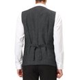 thumbnail image 3 of INSPIRE CHIC Men's Dress Vest Double Breasted Slim Fit Prom Sleeveless Waistcoat Black S, 3 of 6