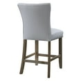 thumbnail image 3 of Preston 24" Counter Stool in White Faux Leather with Antique Bronze 2-Pack, 3 of 7