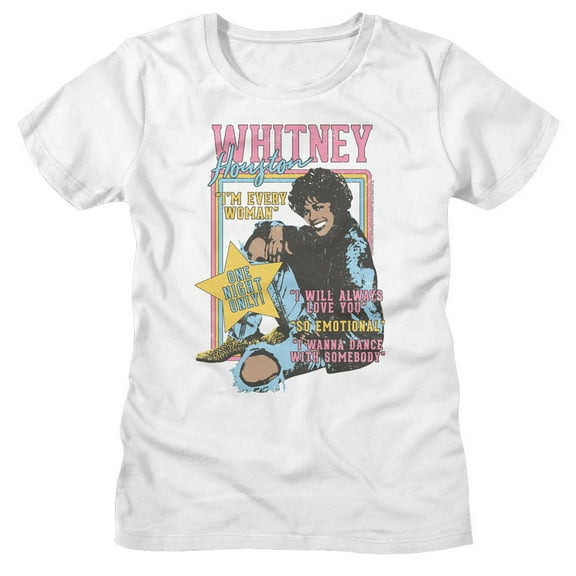 Whitney Houston One Night Only White Women's T-Shirt