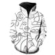thumbnail image 1 of Sudadera con capucha y cremallera para hombre, estilo hip hop, divertida, unisex, de gran tamaño, con retrato de línea abstracta, gran oferta de moda 2024, 1 of 6