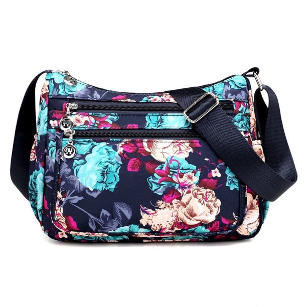 Bolso de hombro de nailon estampado, bolso de mujer, bolso cruzado de viaje al aire libre, bolso para hacer bolas de masa, mochila pequeña para el cabello