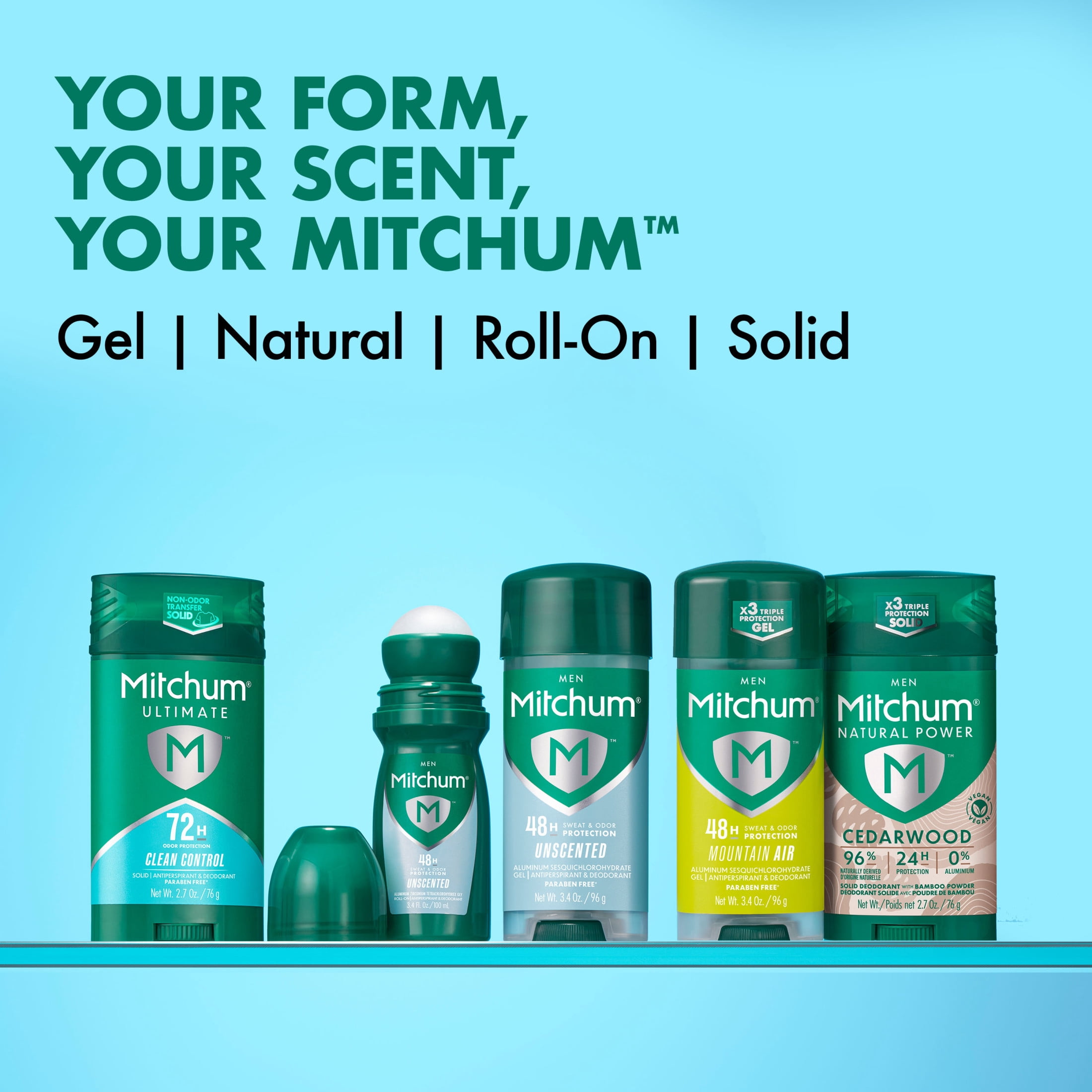 Mitchum Ultimate 72H Odor Protection Men’s Antiperspirant & Deodorant, Invisible Solid, Clean Control, 2.7 oz