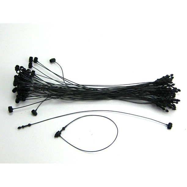 3" BLACK Snap Lock Pin Security Loop Plastic Tag Fastener (500 Pc)