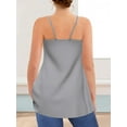 thumbnail image 3 of FLYCURVY Plus Size Cami with Built in Bra Women Tank Top Casual Solid Color Adjustable Shoulder Strap, 3 of 7