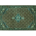 thumbnail image 1 of Ahgly Company Machine Washable Indoor Rectangle Persian Turquoise Blue Traditional Area Rugs, 6' x 9', 1 of 4