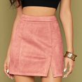 thumbnail image 4 of Minifalda Para Mujer, Fácil De Caminar Mostrar Curvas Ligero Estiramiento Cierre De Cremallera Falda Ajustada Con Abertura Lateral Para La Vida Cotidiana ANGGREK Rosa M, 4 of 6