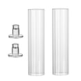 thumbnail image 3 of Zxpjkyu 2Pcs Glass Taper Candle Holders Centerpieces Practical Elegant Ideal Gift Clear, 3 of 9