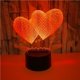 thumbnail image 3 of Toystoory 7 cambio de color 3D holograma amor corazón lámpara USB acrílico luz para el hogar Kits de decoración para fiestas negro Toystoory HA025184-01, 3 of 6