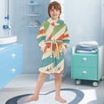 thumbnail image 5 of FORMRS Niños Bathrobe Unisex Hooded Robe Soft Plush Pajamas Sleepwear, Size 7-9T, Colorful Plane, 5 of 7