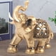 thumbnail image 4 of Decoración de estatua de elefante, Estatua Elegante Dorada, Elefante Feng Shui de la Suerte Con Trompa Mirando Hacia hacia hacia ariba, Adorno de Elefante, Figura Colrecionable de, 4 of 6