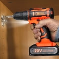 thumbnail image 5 of 20V Orange Power Drill,Electric Drill Cordless with Battery and Charger,3/8-Inch Keyless Chuck, Variable Speed,with Drills Bits Set, 5 of 12