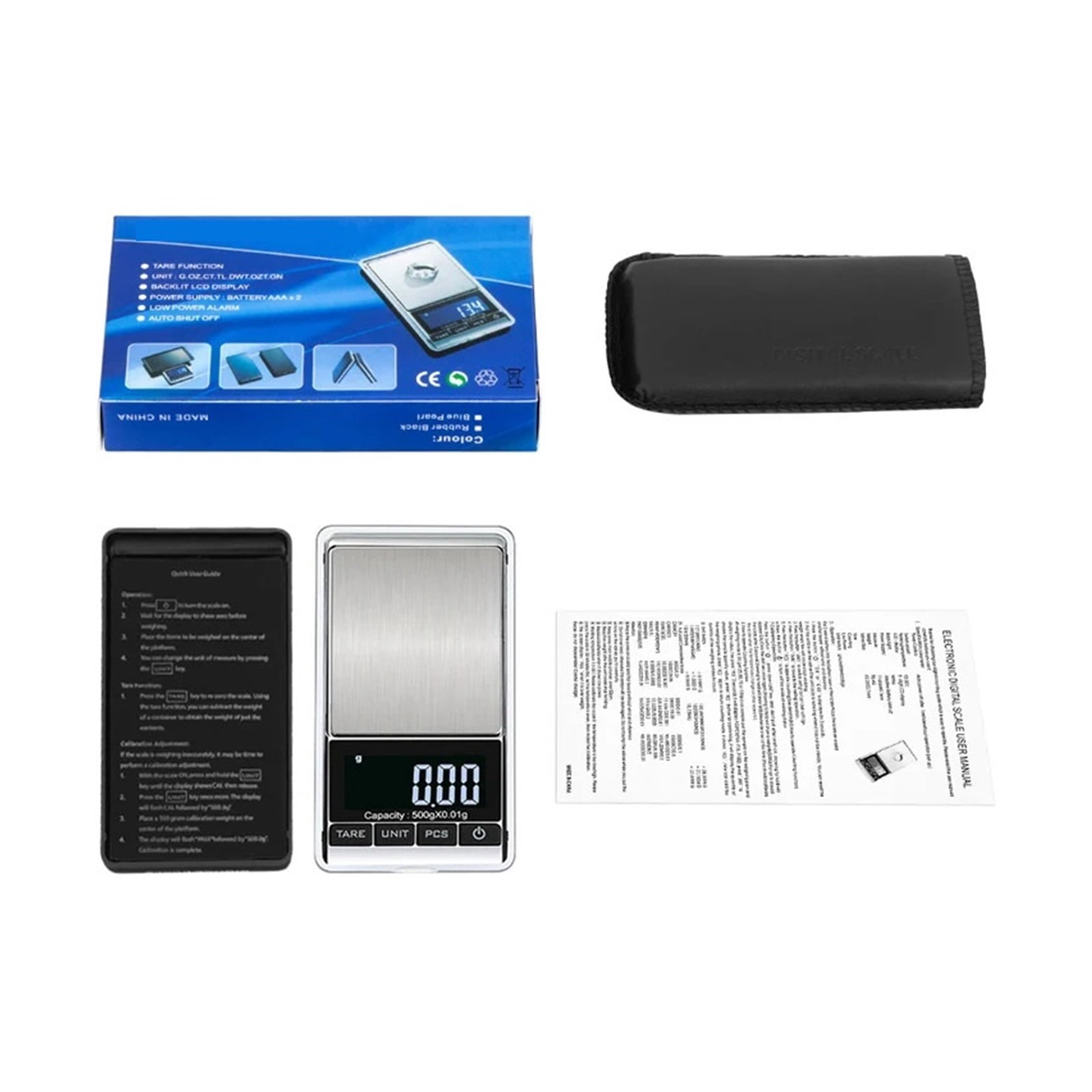 500g/0.01g Electronic Scale, Precision Portable Pocket LCD Digital Jewelry Scales, Weight Balance Kitchen Gram Scale ,Smart Design