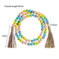 thumbnail image 6 of Naierhg Easter Wood Bead Garland with Tassel Bunny Tags Boho Decor Farmhouse Rustic Garland Hanging Decoration E, 6 of 8