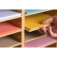 thumbnail image 4 of AdirOffice Wood Adjustable 24 Compartment Literature Organizer, Medium Oak 2 Pack, 4 of 11