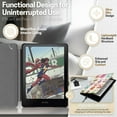 thumbnail image 5 of Case for Kindle Paperwhite 12th Generation 2024 / Kindle Colorsoft Signature Edition - 7" PU Leather Protective Folio Cover for Kindle Paperwhite Kids with Auto Sleep/Wake, World Stamp, 5 of 7
