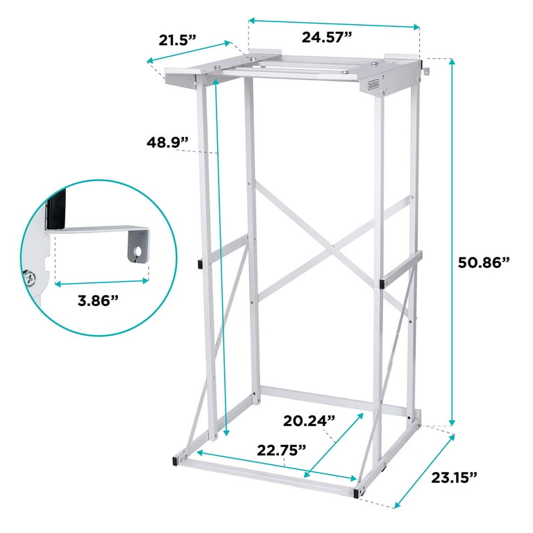 BLACK DECKER Compact Laundry Appliance Portable Washer Dryer Stacking Rack Stand for Apartment Dorm Stackable White Walmart