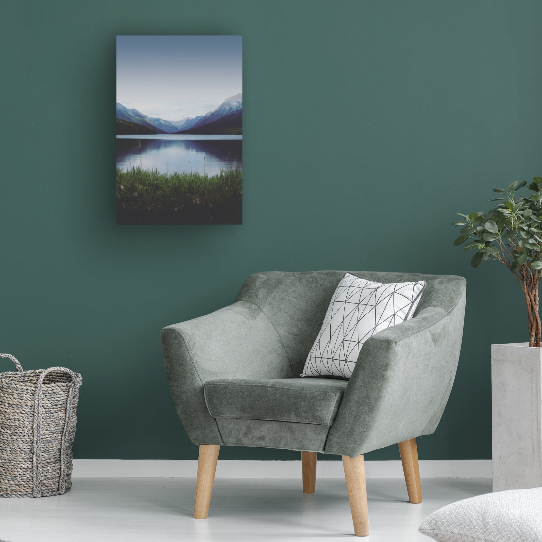 Canvas Wall Art - Annie Bailey Art 'Glacier Shores' Wall Art for Living Room, Bedroom, or Office Décor by Trademark Fine Art - 12 x 19 Inches