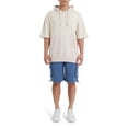 thumbnail image 4 of EPIC Studio Men's & Big Men's Ombre Dip Dye French Terry Short Sleeve Hoodie Sweatshirt, Sizes S-4XL, 4 of 9