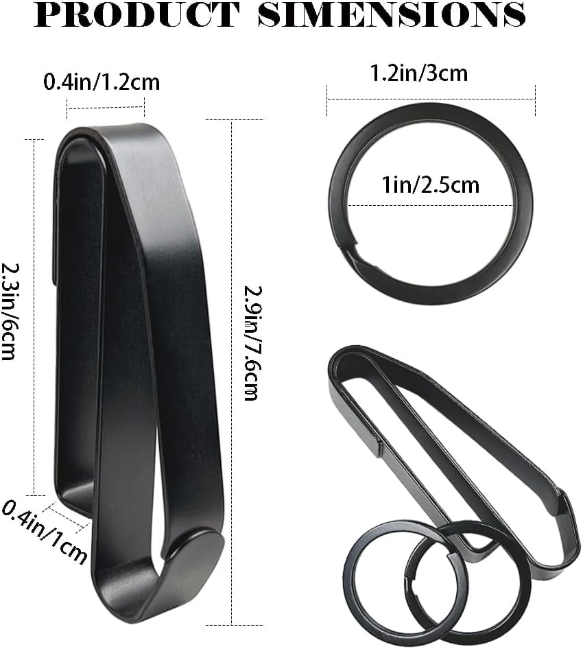2 Pack Duty Belt Key Holder, Tactical Key Rings for Police and Fire Agencies