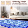 thumbnail image 2 of ODIKA 4'x6' Machine Washable Non-Slip Area Rug, Cobalt Hearth with Interlocking Mosaic Tiles High Traffic Rug, Blue, 131513, 2 of 7