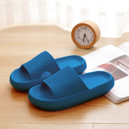 

Pillow Slippers for Women and Men Non Slip Quick Drying Shower Slides Bathroom Sandals | Ultra Cushion | Thick Sole
