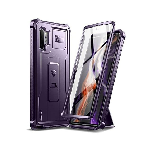 for Samsung Galaxy Note 10  Plus Case, [Built in Screen Protector and Kickstand] Heavy Military Grade Protection Shockproof Protective Cover for Samsung Galaxy Note 10 Plus Purple