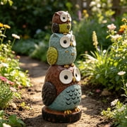 Abble 18 Stacking Owls Sculpture Garden Statue