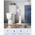 thumbnail image 2 of Freestanding Toilet Paper Holder Stand Brushed Nickel SUS 304 Stainless Steel Rustproof 22 Inch Rotating Bathroom Tissue Roll Holder for 4 Rolls with Marble Base by, 2 of 8