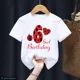 thumbnail image 4 of Camiseta divertida de algodón con mariquita roja y números del 1 al 10 para niños, regalo de cumpleaños, ropa Harajuku para niños y niñas, camiseta de manga corta de verano para bebés, 4 of 5