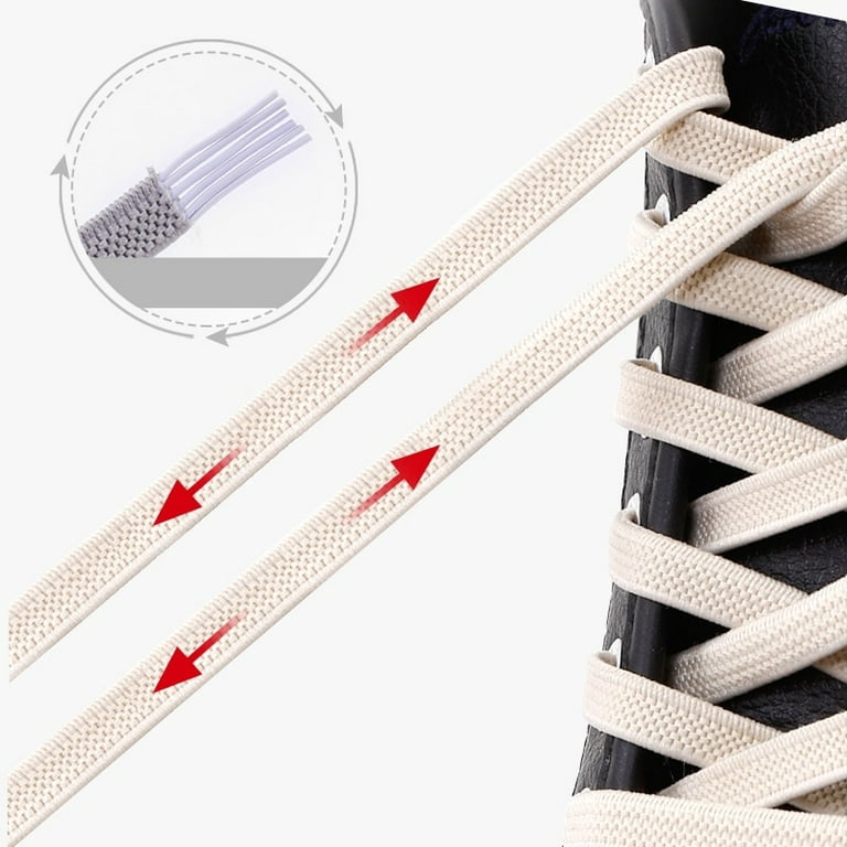1Pair Flat Elastic Rubber Shoelaces for Sneakers No Tie Shoe laces Kids  Adult Quick Lace Lazy Shoelace Sport Running Shoestrings