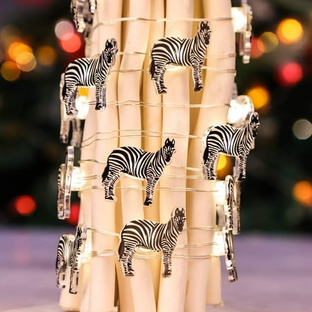 Animals String Lights, USB & Battery Powered, 10 Ft 20 LED Cute Zebra Fairy String Lights with Remote, Perfect for Decoration | Walmart Canada Animals String Lights, USB & Battery Powered, 10 Ft 20 LED Cute Zebra Fairy String Lights with Remote, Perfect for Decoration | Walmart Canada