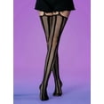 thumbnail image 5 of YooGuoGuo Women's High Waist Fishnet Sheer Tights Suspender Pantyhose Thigh High Stockings, 5 of 6