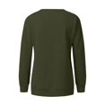 thumbnail image 5 of Chemises de Compression à Manches Longues pour Femmes Col Rond Chandail en Molleton Ample Surdimensionné Léger Tendance pour Femmes Grande Taille Gris m, 5 of 5