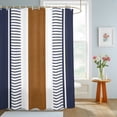 thumbnail image 4 of Shower Curtains for Bathroom, Modern Brown Blue Waterproof Fabric Shower Curtain, Boho Contemporary Geometric Striped Decorative Bathroom Curtain for Bathtub, 66"x72", No Hooks Included, 4 of 9