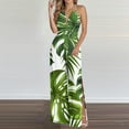 thumbnail image 2 of Abomasnow Jumpsuits for Women Casual Halter Neck Rompers Boho Floral Printed Wide Leg One Piece Pants, 2 of 6