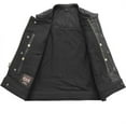 thumbnail image 3 of First Mfg Co - Lowrider - Men's Motorcycle Biker Riding Black Twill Vest - 2X Large, 3 of 4