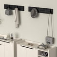 thumbnail image 3 of Coat Hooks with 5 Folding Hooks,Modern Coat Racks Wall Mounted,Space-Saving Coat Hanger for Entryway,Bedroom,Door(Black  ), 3 of 16