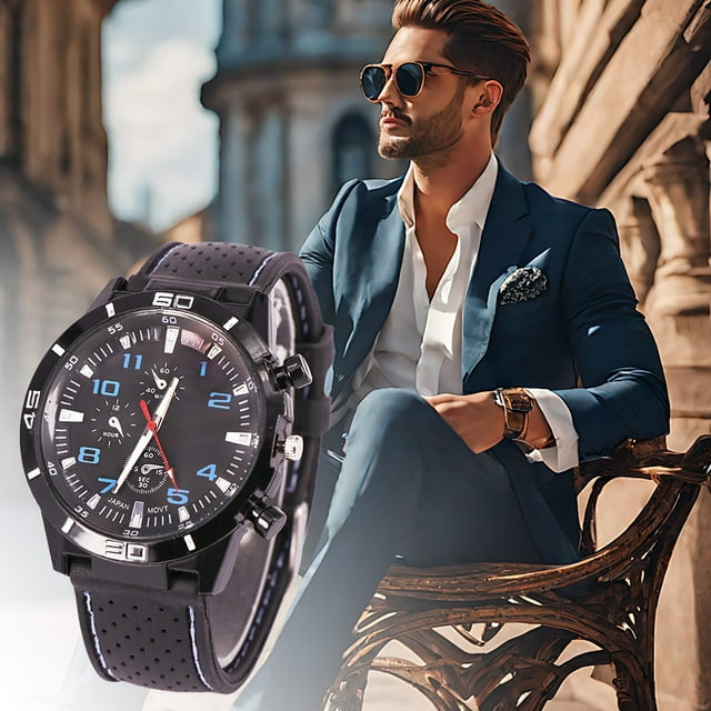 Pisexur Belleza Maquillaje Reloj mecánico inspirado en carreras de silicona perforada para hombre, reloj deportivo para estudiantes y profesionales.para mujeres y hombres