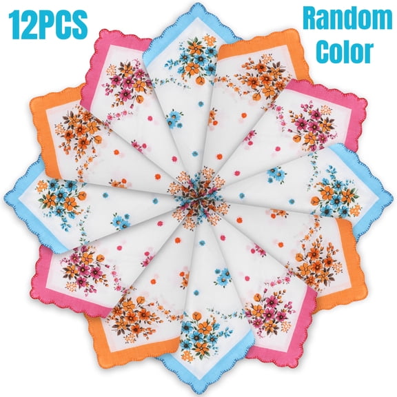 20/6pcs Men's Handkerchiefs, Soft Cotton Hankies, Classic Pocket Square with Striped Border, 15.8''x15.8''