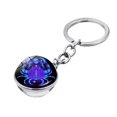 thumbnail image 1 of Hearth & Gear Keychain Twelve Constellations Gemstone Keychain Pendant Double Glass Pendant Key Chain Pendant, 1 of 3