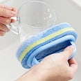 thumbnail image 4 of Extra Large And Thick Sponge Brush With Handle For Cleaning Tiles Bathroom Brush Multi Functional Household Cleaning Pot Brush And Sink Brush, 4 of 9